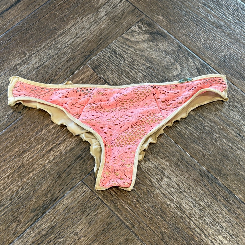 Luli Fama Pink and Gold Bikini Bottom